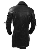 Goth Matrix Halloween Cosplay Trench Coat in Black Faux Leather - MNCLeather